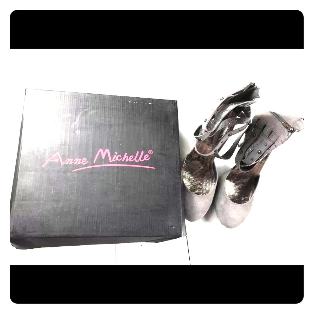 Anne Michelle Zip up Stiletto Heels size 10